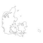 Danimarka Krallığı, harita vektör küçük resim